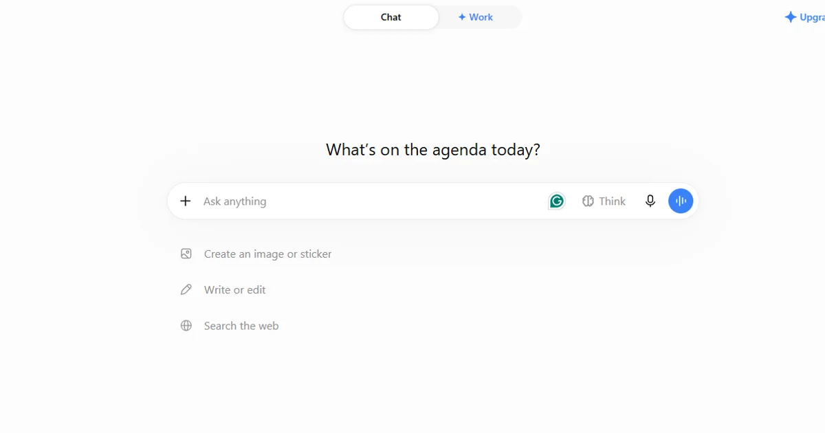 ChatGPT's blank new-chat interface showing the prompt box and the message "Where should we begin?"